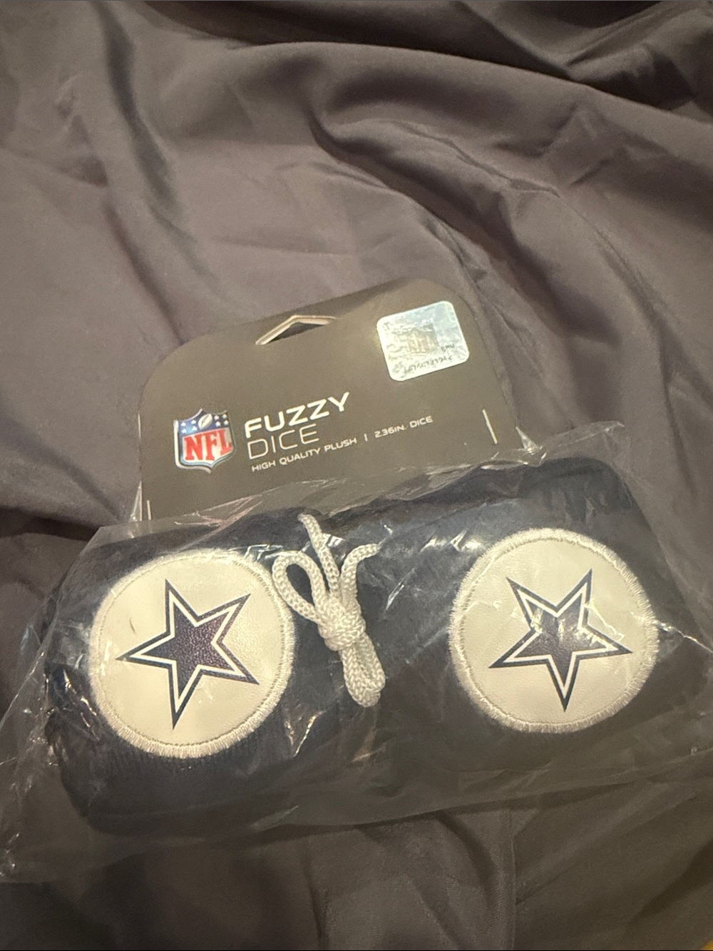 NFL Dallas Cowboys Fuzzy Dice - Navy and White